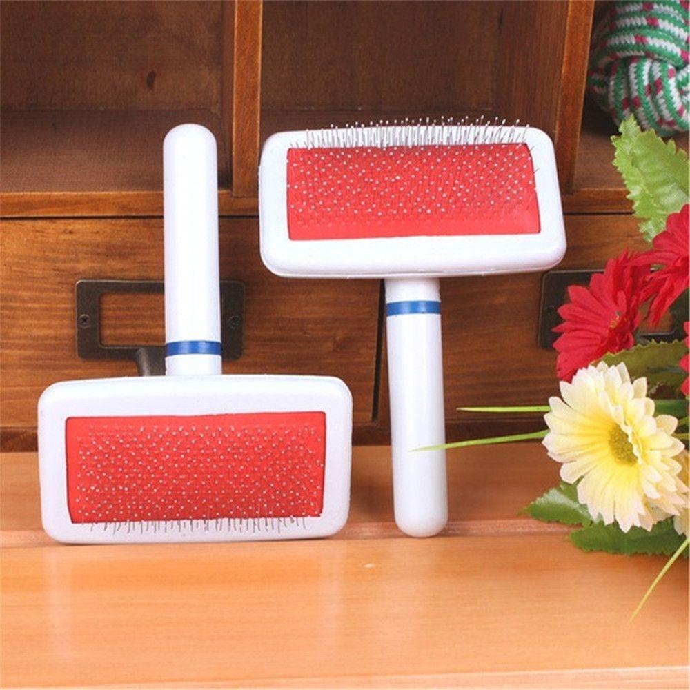 Plastic Metal Nit Head Dog Massage Bath Brush Fur Cleaner Cat Hair Grooming Pet Cleaning Comb