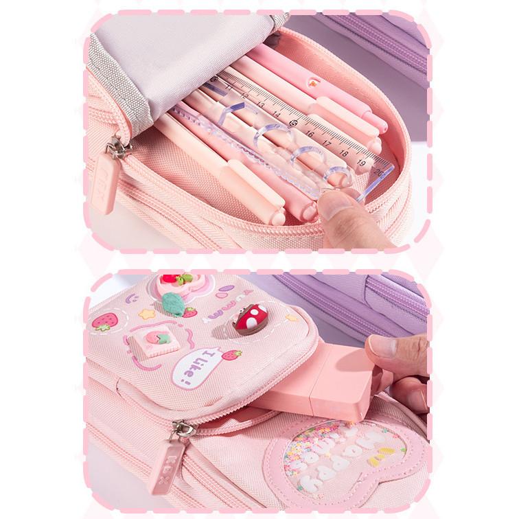 Pencil Case Large Capacity Bag Pouch Box For Girls Schools Offices Supplies