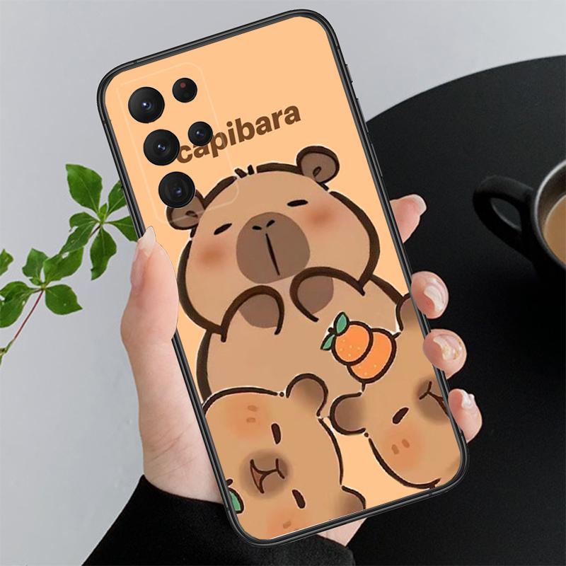 Cartoon Cute Capybara Phone Case For Samsung A55 A16 A56 A36 A35 A15 A53 A54 A33 A34 A25 A05S A52 A52S A14 A24 A26 A71