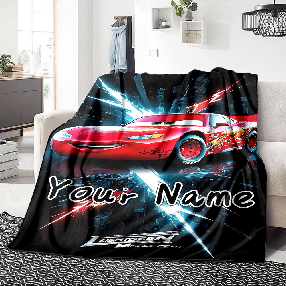 Custom Name McQueen's Race Day blanket for Couch & Bed, Plush Cozy Fuzzy Blanket Super Soft & Warm Blankets for Fall and Winter. 0908470