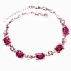 Purple Gold Inlaid Redstone Bracelet, Fashionable Temperament, Exquisite High-End Rose Gold-Plated Colored Gold Jewelry