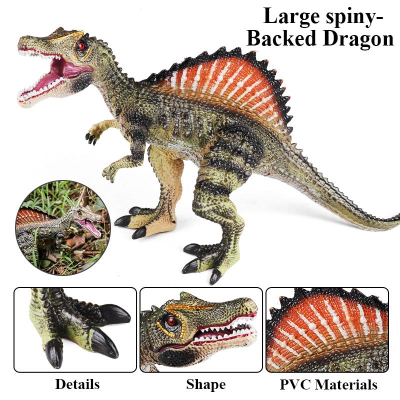 Oenux New Jurassic Dinosaur Brinquedo Spinosaurus Action Figures Open Mouth Tyrannosaurus Animals Model Collection Kid Toy Gift