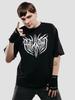 Herren T-Shirt Baumwolle Schwarz Gothic Hip Hop Grafik Kurzarm Oberteile T-Shirts Übergröße Koreanische Mode Y2k Streetwear Vintage Kleidung