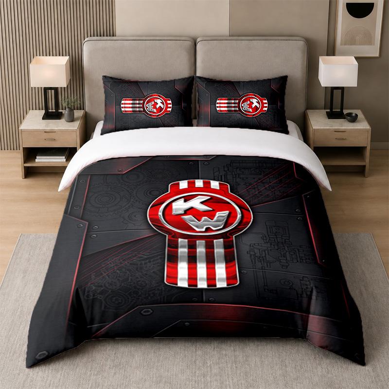 3Pcs Bedding SetKenworth Soft Bed Sheet and Two Pillowcases Home Bedroom Decor
