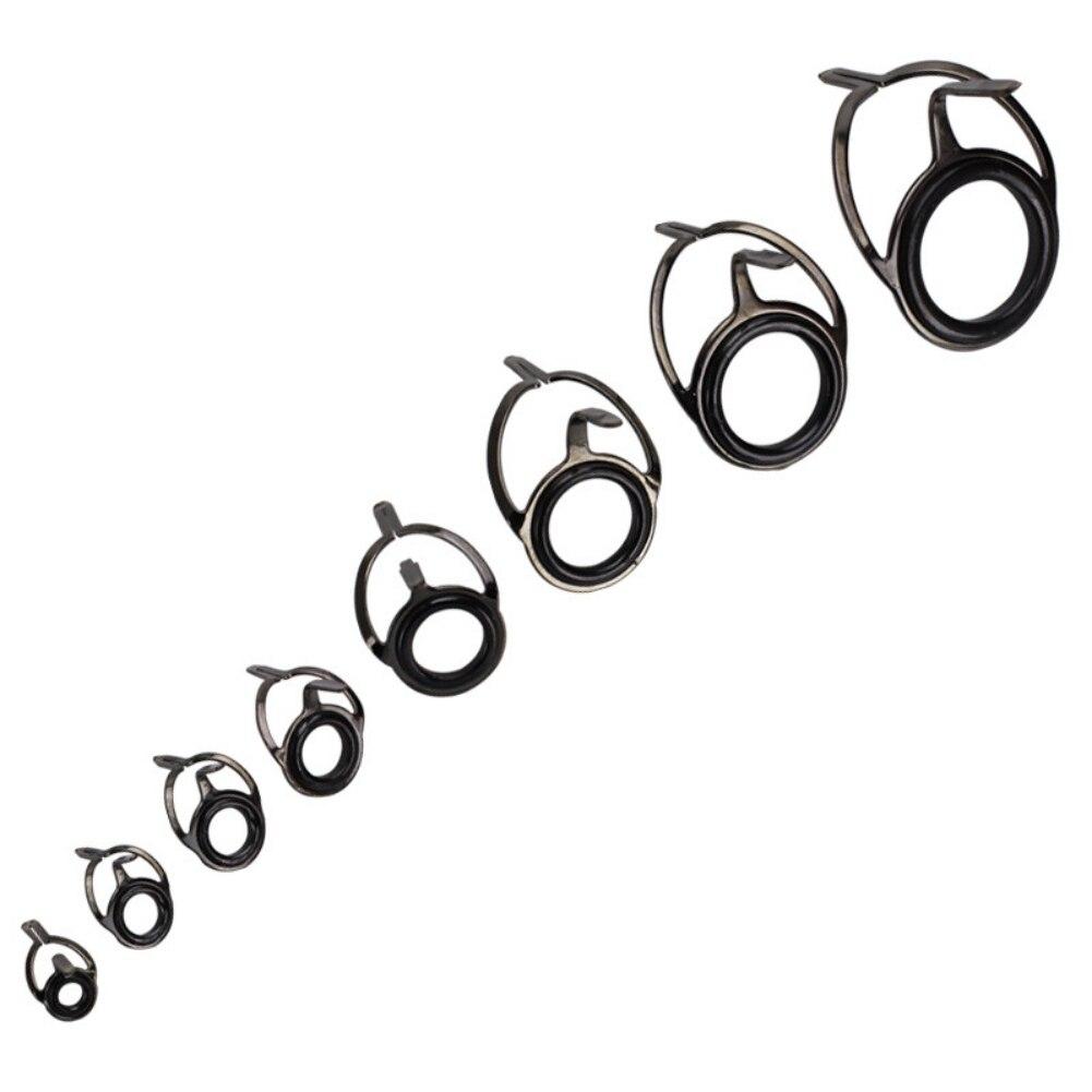 

8 шт./компл., кольцо для удочки, кольцо для глаз из нержавеющей стали, керамика, стержень для ремонта здания, набор глазных колец для спиннинга, карповая удочка чёрный