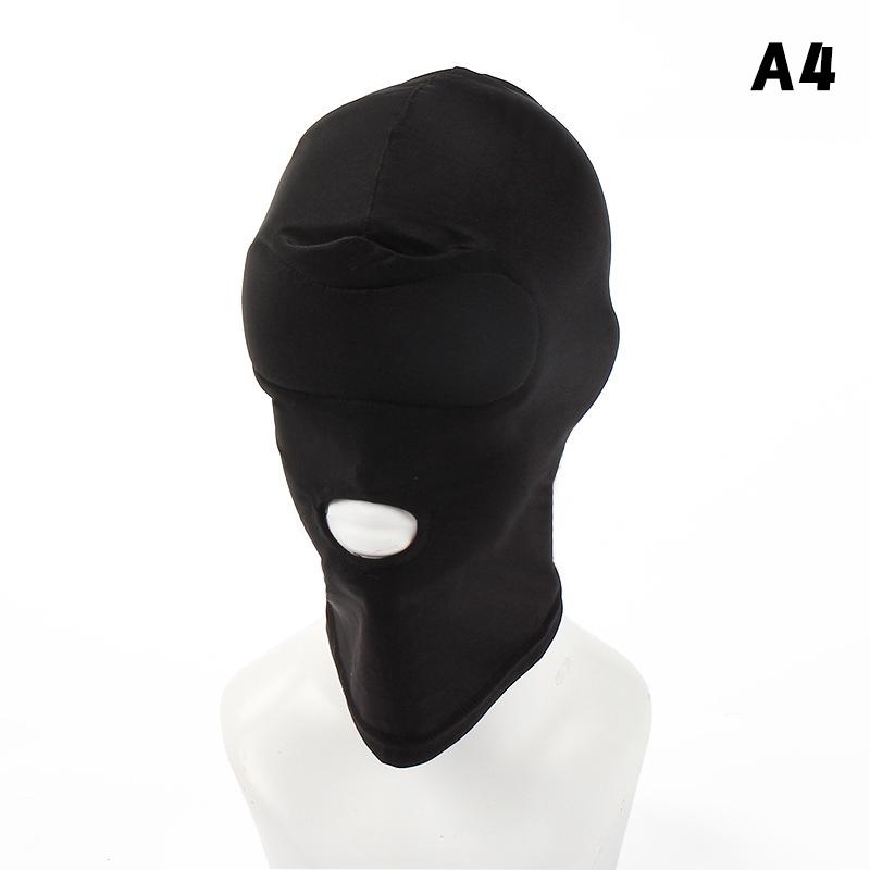 Sexy Mask Hood with Open Mouth And Eye Hole Adult Party Game Bondage Cosplay Slave Headgear for Punishment