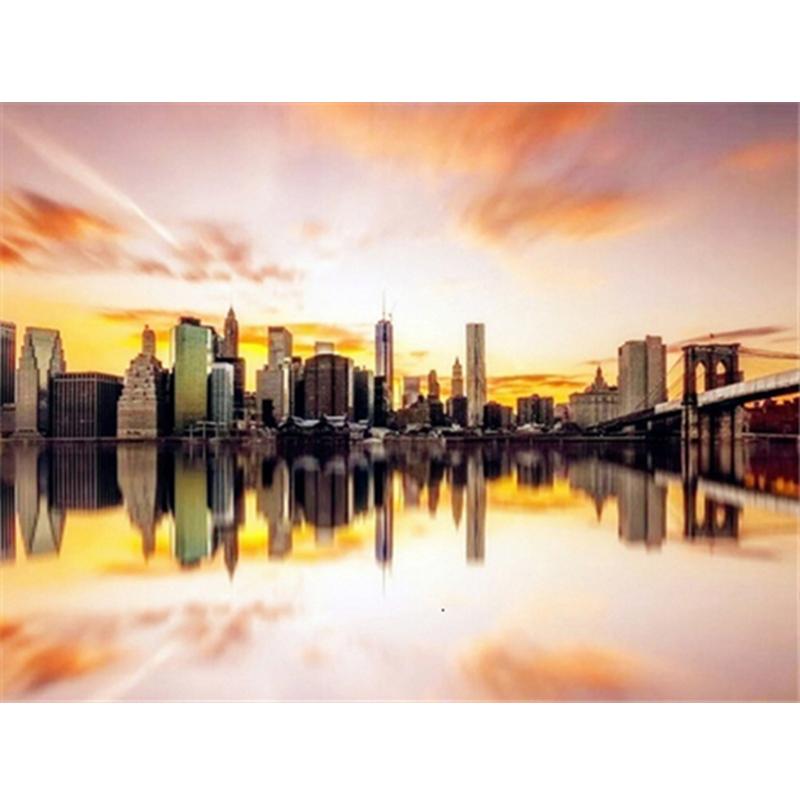 Diamond Painting Full Round Square Natural Landscape Wall Stickers Mosaic Beach Embroidery Mountain Scenery Diamond Art