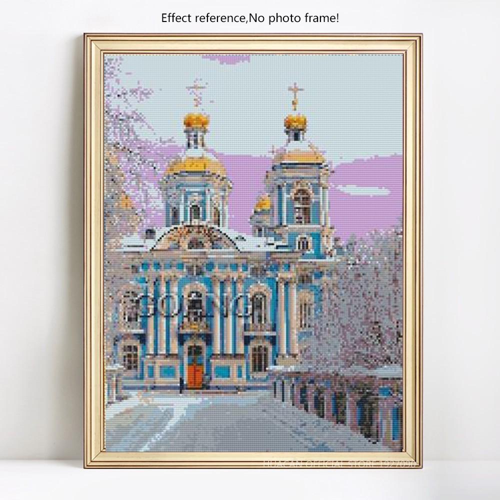 Diamond Painting Embroidery Church Diamond Mosaic Cross Stitch Rhinestones