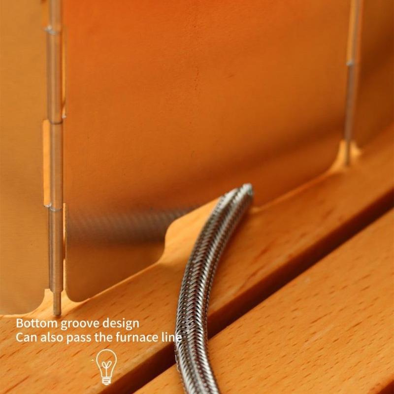 Folded Windproofed Guard Compacts Outdoor Reliability Stove Windshield for Hiking and Picnics