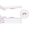 VidaXL Wall Shelves 2 Pcs 100x23.5x3 Cm Black Stainless Steel, Floating Shelf, Wall Display Shelf, Panel 30289