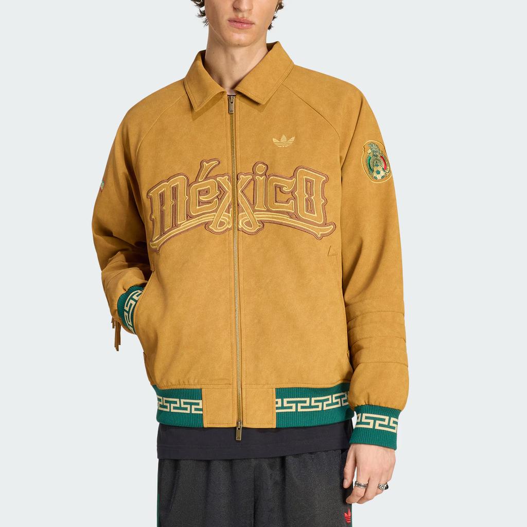 adidas Originály FW25 2026 FIFA Mistrovství světa 26 Mexiko Federační bunda Teplá Obousměrný zip Sportovní Volný Dlouhý rukáv Bavlněný kabát Pánské bundy HY5062
