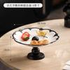 Ceramic Cake Tray High Footed Dessert Plate Cake Stand Dim Sum Dish Pastry Plates Display Stand Fruit Plate Candy Snack Bowl