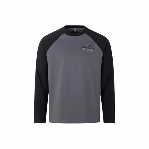 

adidas Color-Block Casual Crew Neck Long Sleeve T-Shirt Unisex Dark Gray/Black M