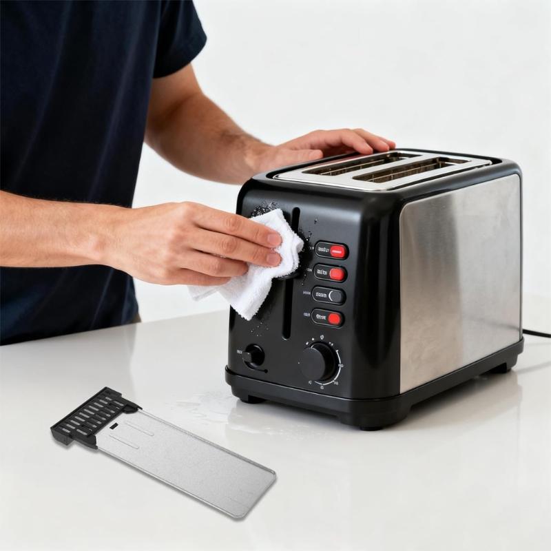 Bread Maker Crumb Tray Replacement Heat Resistant Design Plastic Handle for Quick Removal and Countertop Protection