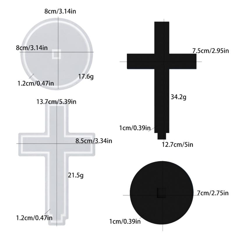 High Quality Silicone Mold For Crosses Crafts Sturdy Silicone Crosses Mold Great For Artistic Creations And Home Decoration