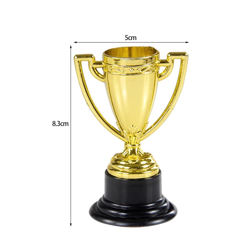 5Pcs Plastic Golden Mini Trophy Award Toys Prizes for Kids Birthday Party Favors Kindergarten Rewards Children Pinata Fillers