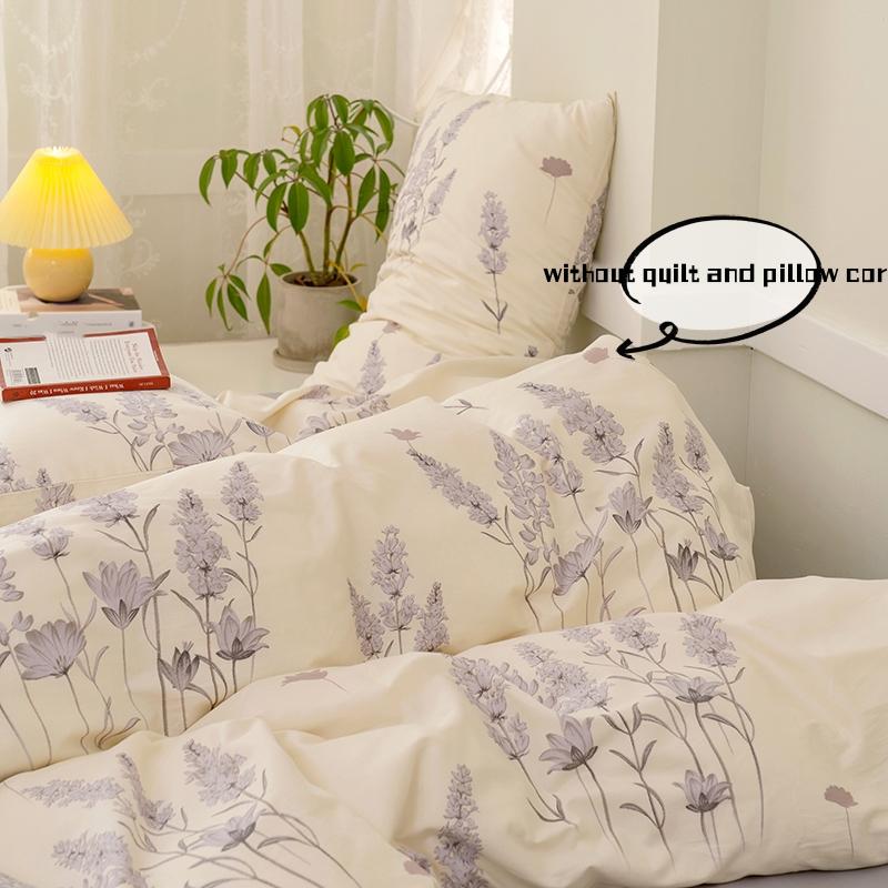 3pcs Floral Duvet Cover Set Pillowcases No Filling No Flat Sheet Twin Single Queen Size Girls Bedding Linen