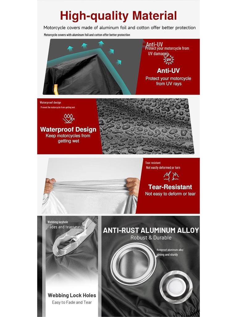 All-Weather Motorcycle Cover: Sun Protection, Rainproof, and Dustproof