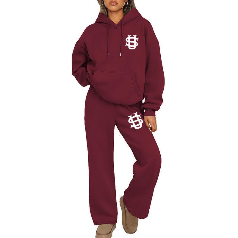 Unisex Trendy set mikiny a tepláků Y2K - Euro-americký Streetwear styl