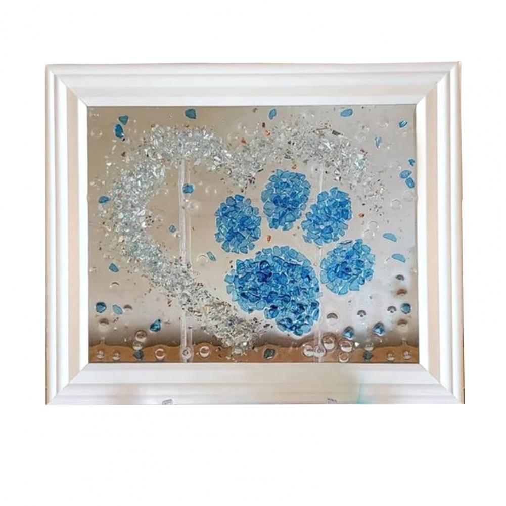 DIY Photo Frame Kit Sea Glass Decorative Painting Set Photo Frame Sea Glass Home Decor DIY Kit for Beach Lovers Handicraft Enthu