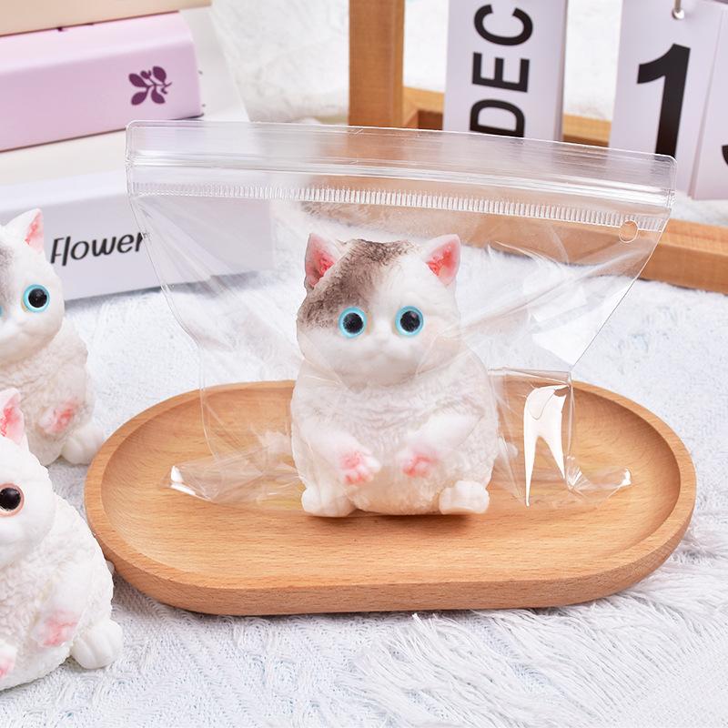 Simulated Oversized Cat Pinch Music Cute Pet Vent Toy Large, Medium And Small High-Value Cat Doll Decompression Toy