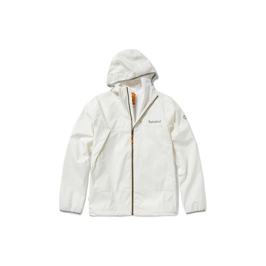 Timberland Solid Color Hooded Long Sleeve Jacket Men Jackets White A2CYH-CM9