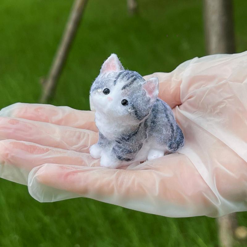 Handmade Silicone Cute Cat Kitten Super Soft Taba Squishy mochi stress relief squishy fidget toy Mini cat ornament