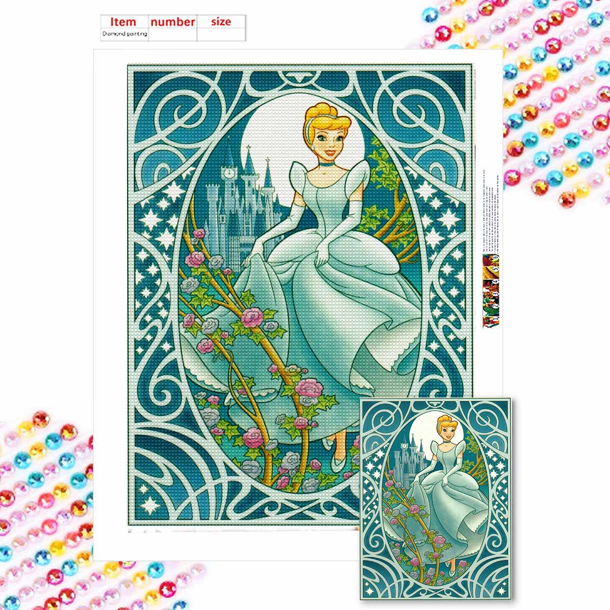 

5D Diy Diamond Painting The Princess on The Branch Full Drill Rhinestones Mosaic Embroidery Handmade Products Home Decor Gift Round 20x30cm