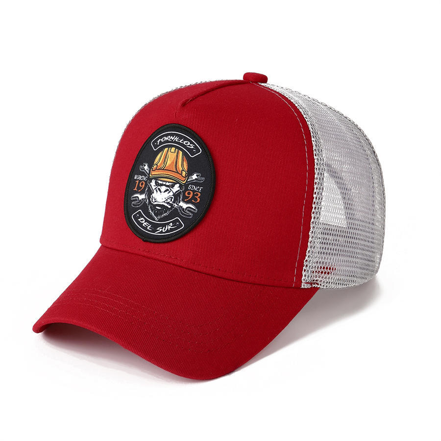 Fresh Latest Brand New Air Permeable Ventilated Mesh Hat Stetson Wolf Head Poker Truck Hat Outdoor Sports Sunshade Hat Street Hiphop Hat Unisex