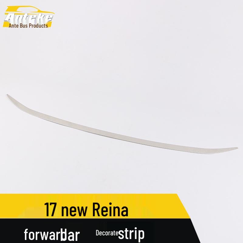 Compatible Front Bumper Trim & Anti-Scratch Scuff for 17 New Reina Models - Includes Center Grille Bright Strip