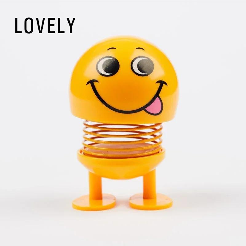 Creative Funny Shake Head Doll Car Ornament Kawaii Indoor Doll Small Decoration Accessory for Vehicle Decor