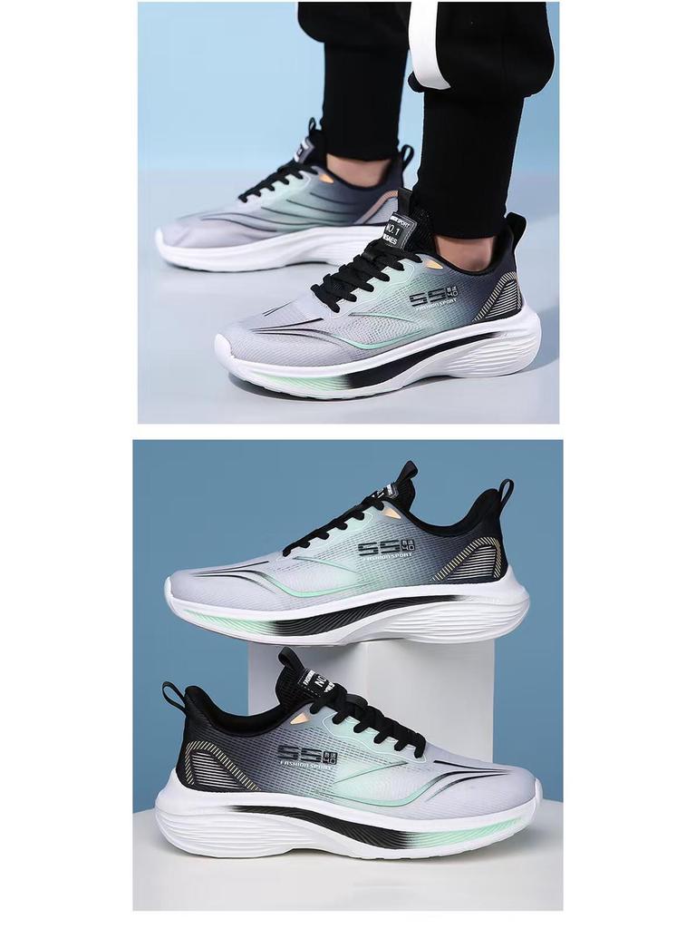 Men's Fashionable Lightweight Shock-Absorbing Sneakers, Breathable & Odor-Free, Height-Boosting Casual Running Shoes (Sizes 36-46)