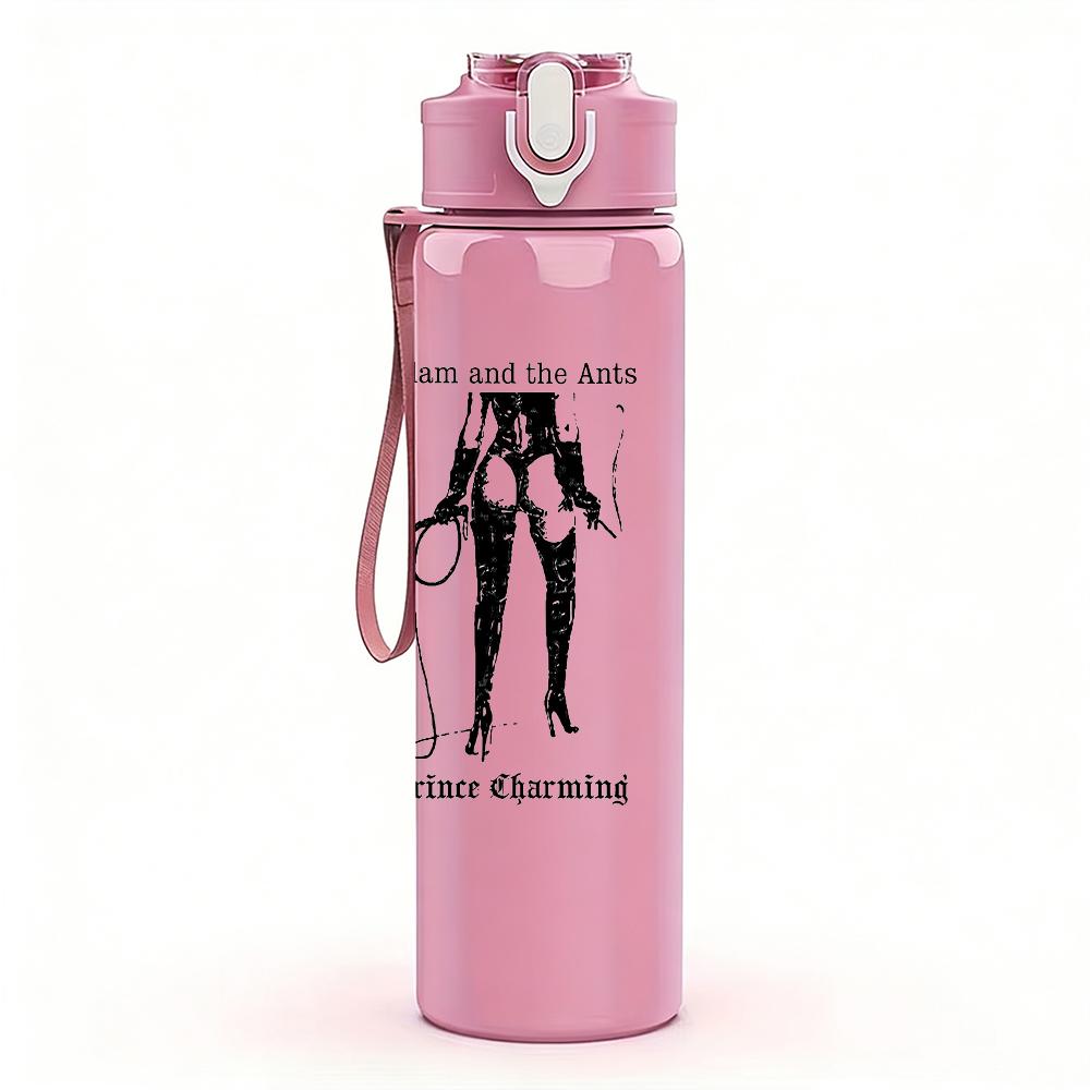 1PC Retro Tall Female Silhouette Minimalist Print 750ml Portable Sports Water Bottle Leakproof Gym Outdoor Travel Drink Cup