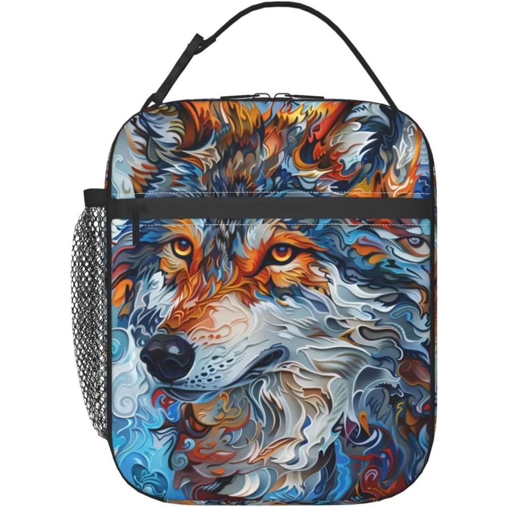 

Изолированный ланч-бокс для детей, женщин, ланч-бокс с курицей для работы, пикника, школы, путешествий, походов, пляжа или рыбалки, полиэстер, животное