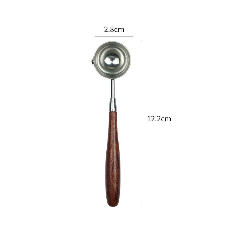 1 szt. Retro łyżka do laku z drewnianym uchwytem Diy Lakierowana łyżka do topienia pieczęci do granulatu wosku Zaproszenie na kartkę Dekoracja rzemieślnicza