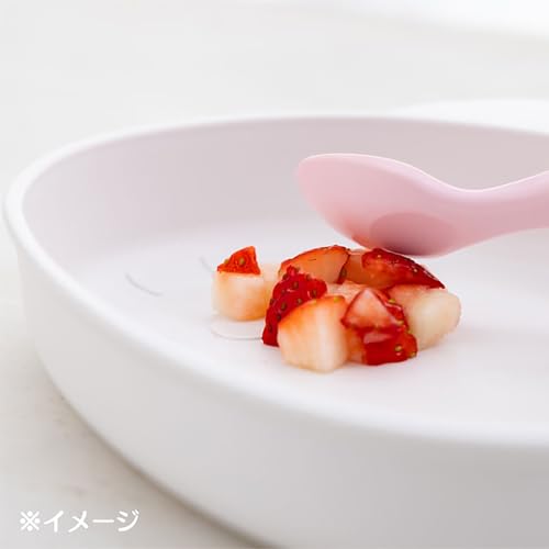 Sanrio Baby Hello Kitty Baby-Geschirrset (5-teiliges Set): Mittagsteller, Kleine Schüssel, Becher mit zwei Henkeln, Löffel, Gabel. Perfekt für Babys und Kinder. ZU