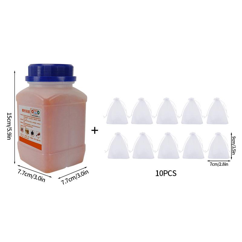 500g Blue/Orange Silica Gel Beads Moisture Absorber In Bottles Dehumidification Bag Household Desiccant Dehumidifie Bags