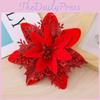 Decorative Flowers Christmas With Shiny Finish For Holiday Tree And Props Party