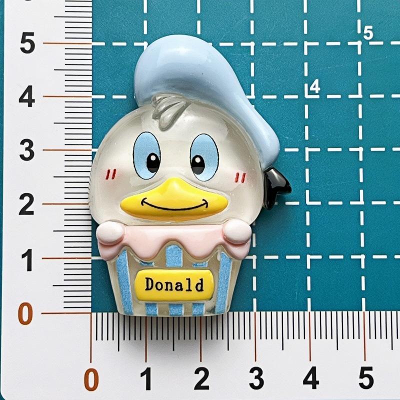 Large Luminous Donald Duck Handmade Resin Cartoon Accessories: Cream Glue Hair Clip & Shoe Buckle Ornament