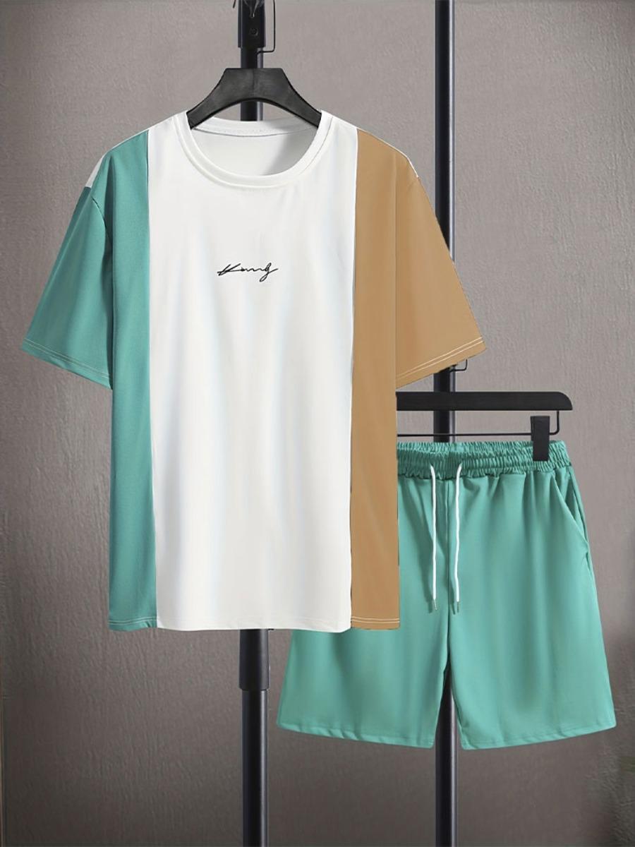 

Винтажные полосатые мужские шорты и футболка с 3D-принтом, повседневные летние мужские топы с короткими рукавами, стильные пляжные шорты для отдыха на открытом воздухе 6XL