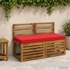 Bench Cushion SOEST 100percent  Polyester Red 120 X 50 X 8 Cm