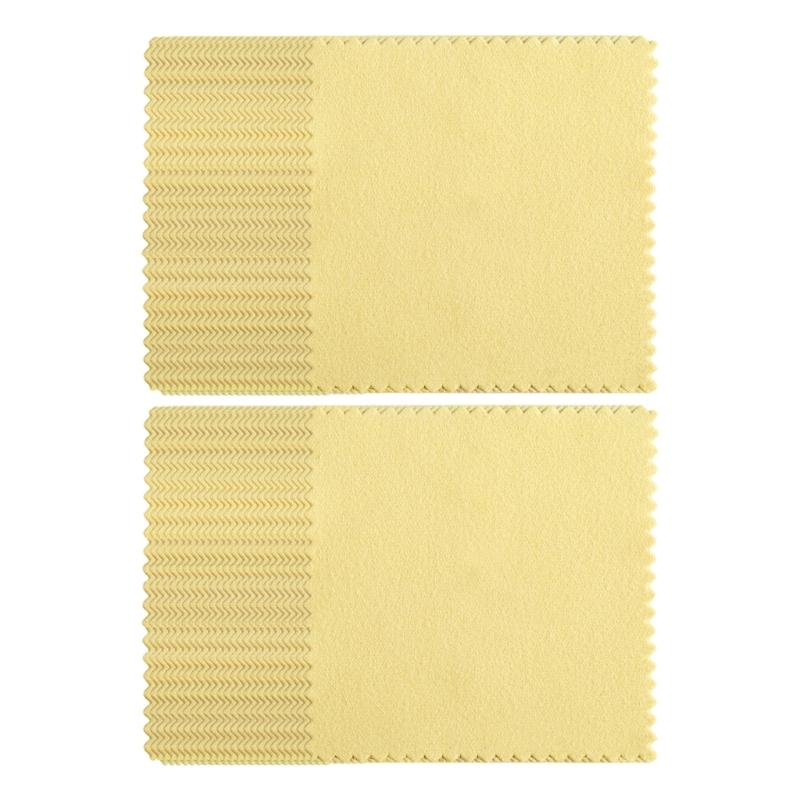 Set of 50 Antirust Cleaning Cloth Professional Polishing Fabric Removes Oxidation Silver Gold Jewelry Effectively жёлтый