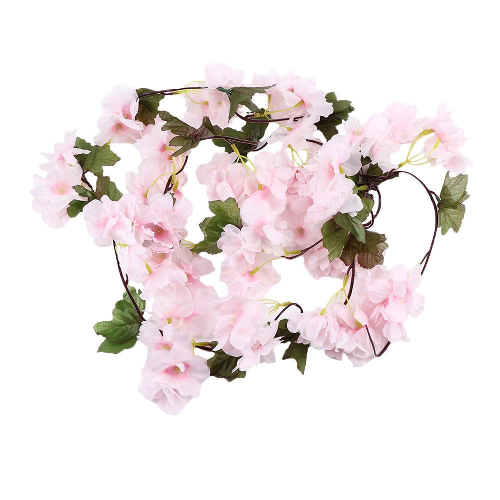 DIY Artificial Garland Sakura Wedding Party Supplies Arch Layout Decoration Home Decoration Flower Vines Cherry Blossoms