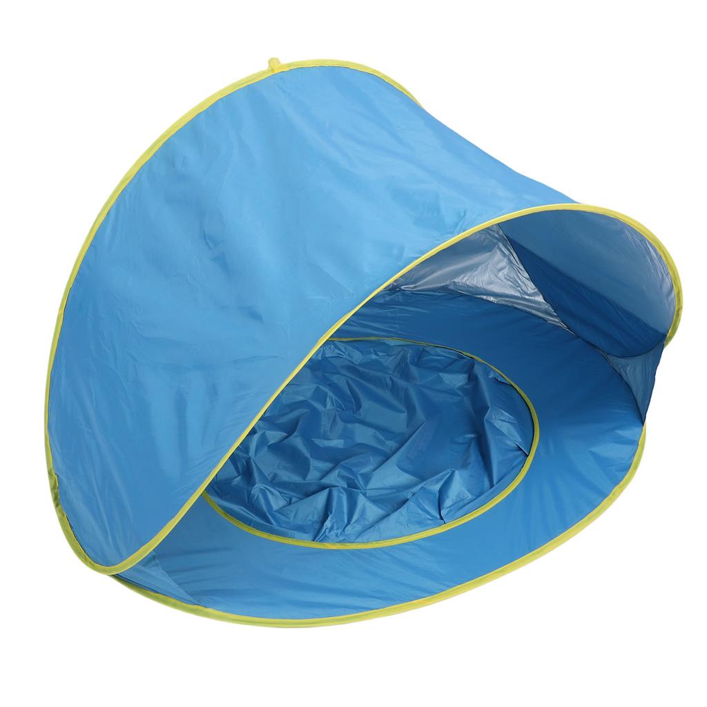 Pop Up Beach Tent Sun Proof Wind Proof Portable Baby Beach Tent with Pool Storage Bags for Outdoor Blue