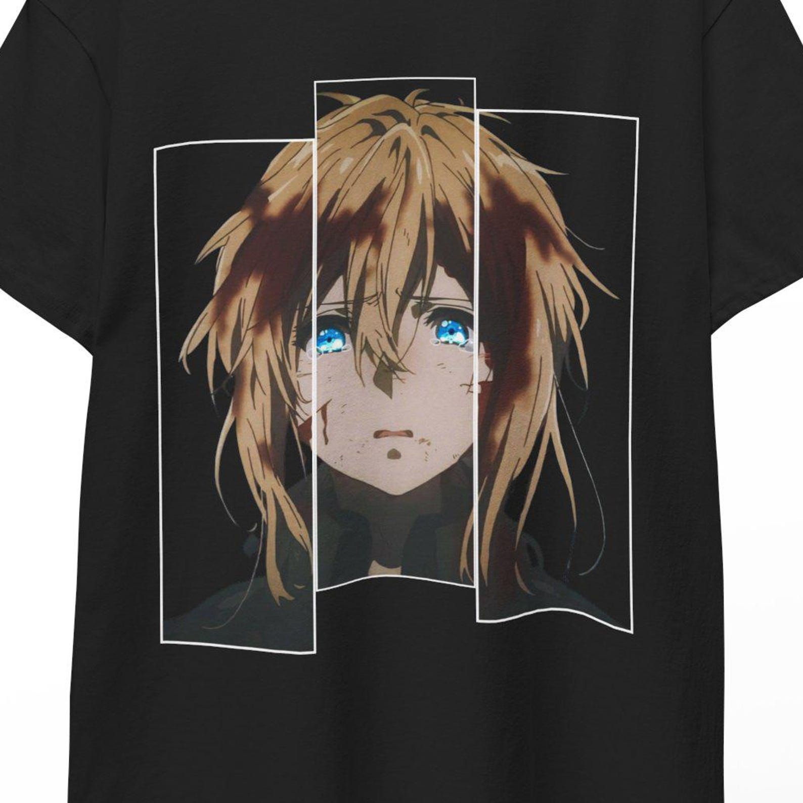 Violet Evergarden Shirt Anime Tee, Anime Merch, Violet Evergarden Cosplay Top, Violet Print Gift for Fans Cute Kawaii Design Style Tee!! 3XL