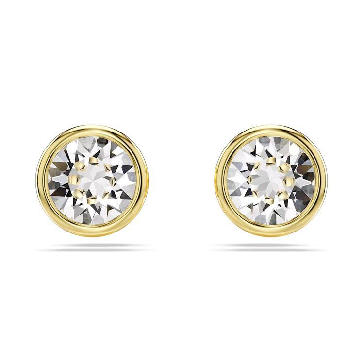 Swarovski Imber Round Cut Imitation Crystal Gold Tone Earrings Women earrings 5681552 Box (Random Color)