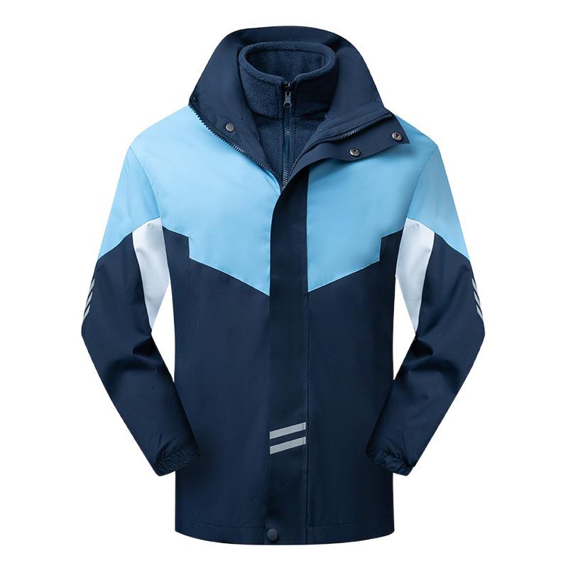Thickened Fleece-Lined Winter School Uniform Windbreaker Set for High & Middle School Students