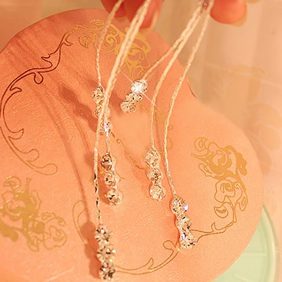 Earrings Tarnish-resistant Elegant Alloy Women Elegant Cocktail Rhinestone Earrings for Party