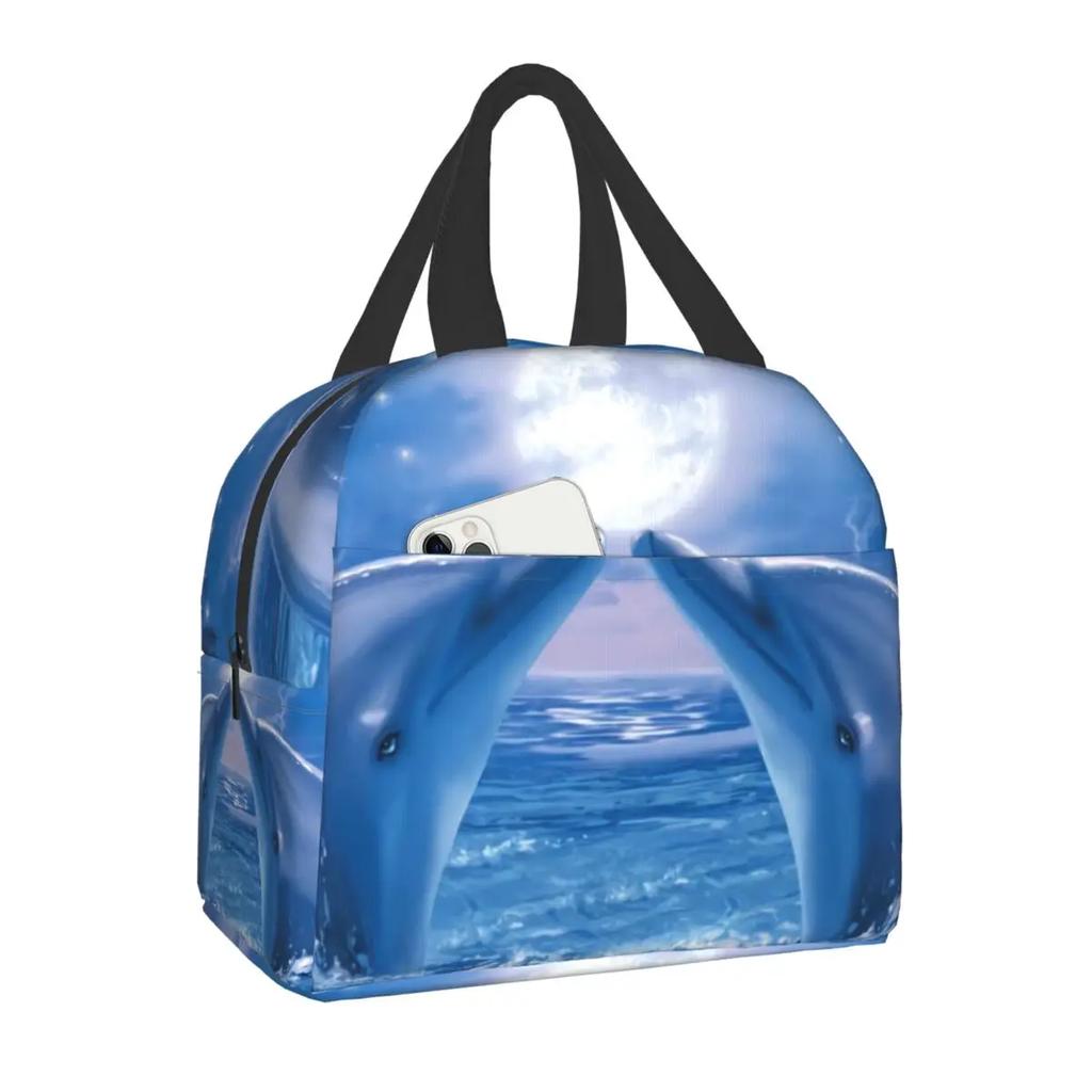 Custom Cute Penguins Lunch Bag Men Women Cooler Thermal Insulated Lunch Boxes for Adult Office