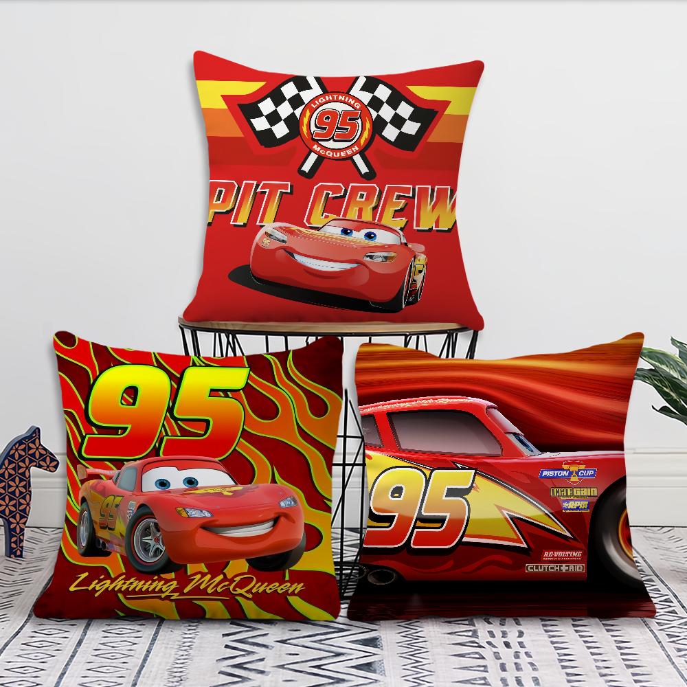 Cartoon C-Cars L-LightningES M-McQueenES 95 Cushion Cover Living Room Headboard Office Bedroom Cushion Sofa Nap Time Pillow Case